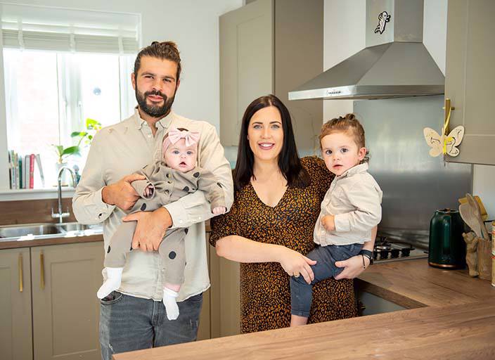 Couple swaps party nights for family life in their forever home